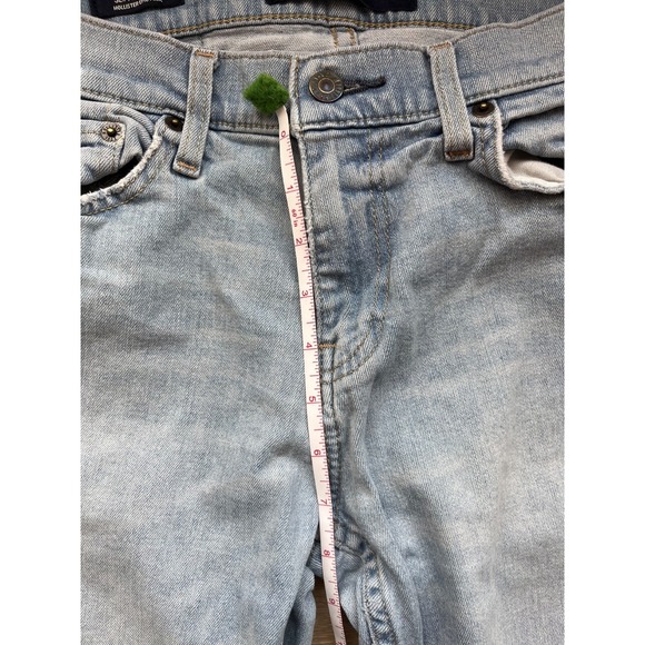 Hollister Jeans Mens 29x30 Blue Light Wash Denim Cotton Slim Fit Straight Leg - Picture 4 of 9